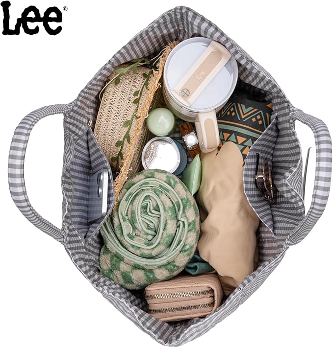 Montana West x Lee Extra Large Soft Cotton Tote Bag for Women Thick Lightweight Shoulder Bag Reusable Grocery Bag