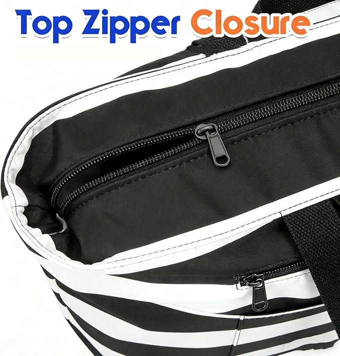 BKNOOU Extra Large Beach Bags Waterproof Sandproof XL Beach Tote Bag for Women Zipper Foldable Swim Pool Bag with Wet Pocket