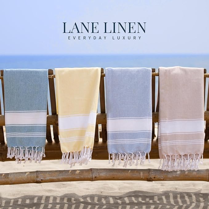 LANE LINEN Large Pool Towels, XL Beach Towel, Pre-Washed, No Shrink, Quick Dry Oversized Beach Towels, Stylish Beach Towel for Women, Sand Free Towel, 39"x71" - Grey