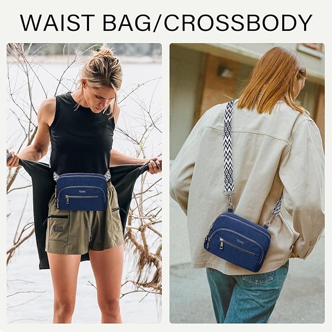 CLUCI Crossbody Bags for Women Travel,Travel Bags for Women,Travel Purses Anti Theft Crossbody,Convertible Belt Bag RFID