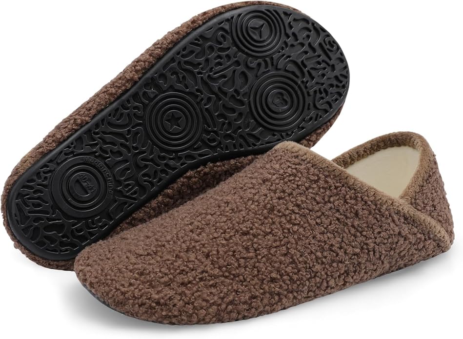 Scurtain Unisex Adults Rubber Sole Slippers