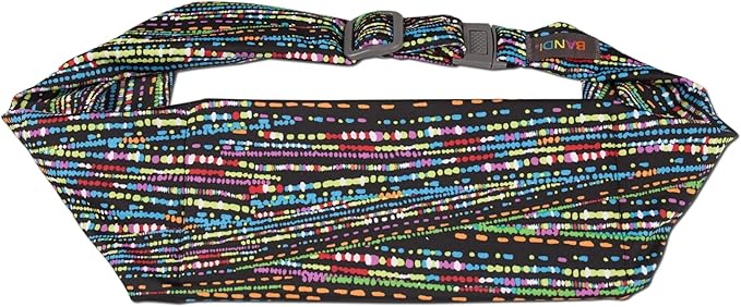 BANDI Plus Size Fanny Pack for Women - Travel-Ready Pocket Belt with Secure Hidden Money & Running Belt for Phone, Passport, Keys, & Medical Devices, Adjustable Fit, Comfortable (Confetti)