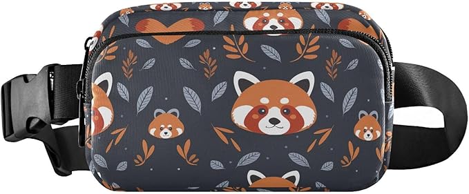 Kawaii Red Panda Fanny Pack for Women Men Water Resistant Fashion Waist Packs with Adjustable Strap Belt Bag for Travel Workout Jogging Hiking 21219403