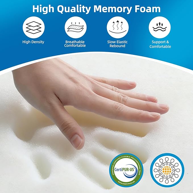 Niceeday Lumbar Support Pillow for Office Chair Car Lumbar Pillow Lower Back Pain Relief Memory Foam Back Cushion with 3D Mesh Cover, Back Pillow Ergonomic Orthopedic Back Rest