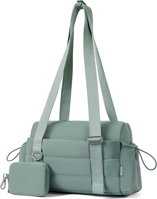 ROULENS Small Gym Bag for Women 2 Set Mini Gym Duffle Bag with Wet Compartment and Coin Wallet, Gym Tote Bag for Workout/Sport/Travel
