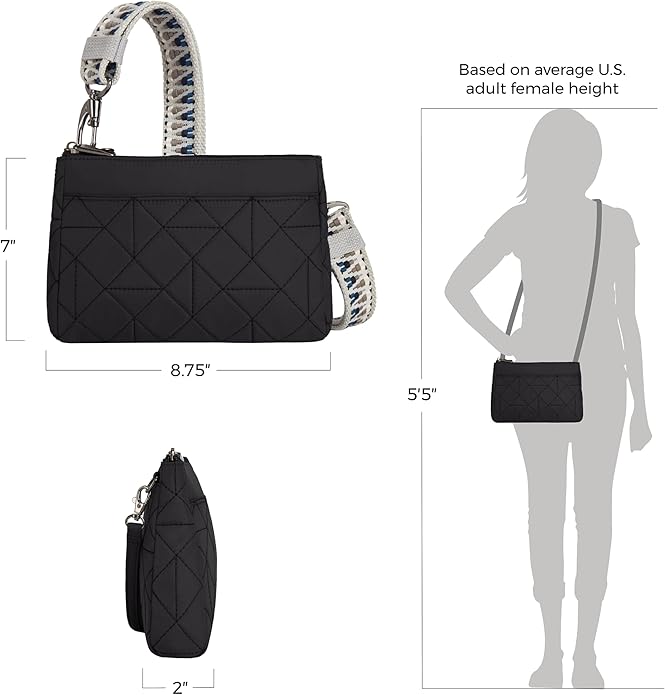 Travelon unisex-adult Anti-Theft Boho Clutch Crossbody