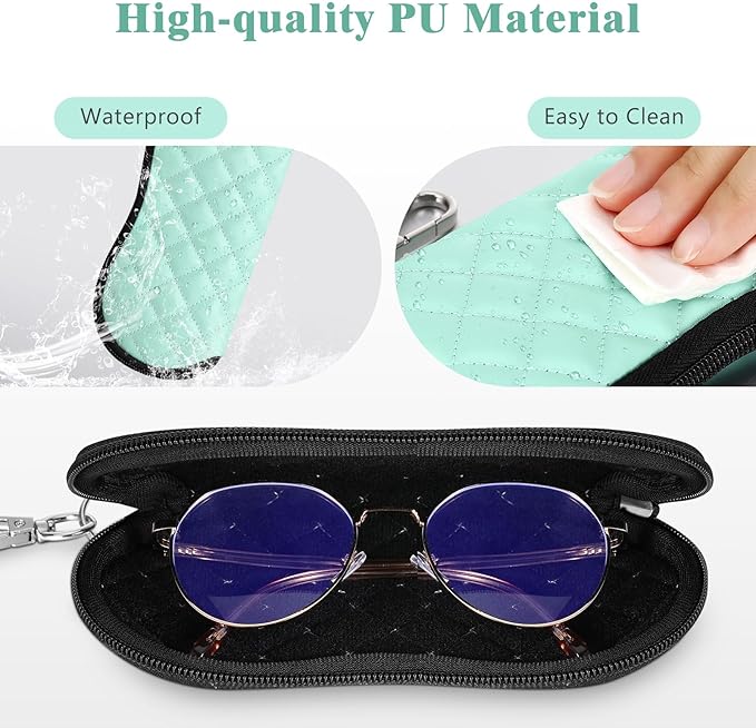 MoKo Sunglasses Soft Case Ultra Light Neoprene Zipper Eyeglass Case for Men Women