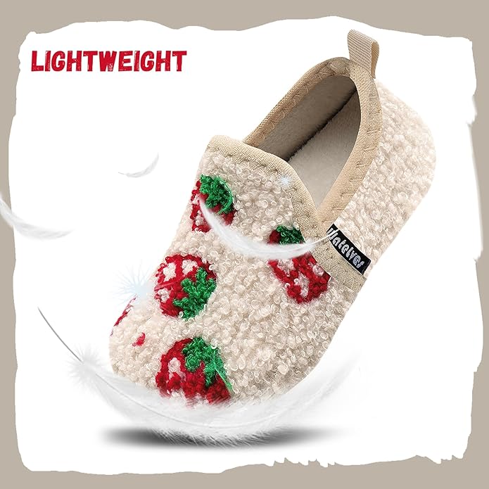 WateLves Kids Toddler Slippers Girls Boys Slip on House Shoes Lightweight Anti Slip Sock Slippers Winter Indoor Outdoor Walking Shoes