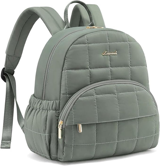 LOVEVOOK Small Backpack Purse for Women, Mini Puffer Backpack with Anti-theft Pocket, Lightweight Quilted Casual Daypack for Daily Work & Travel