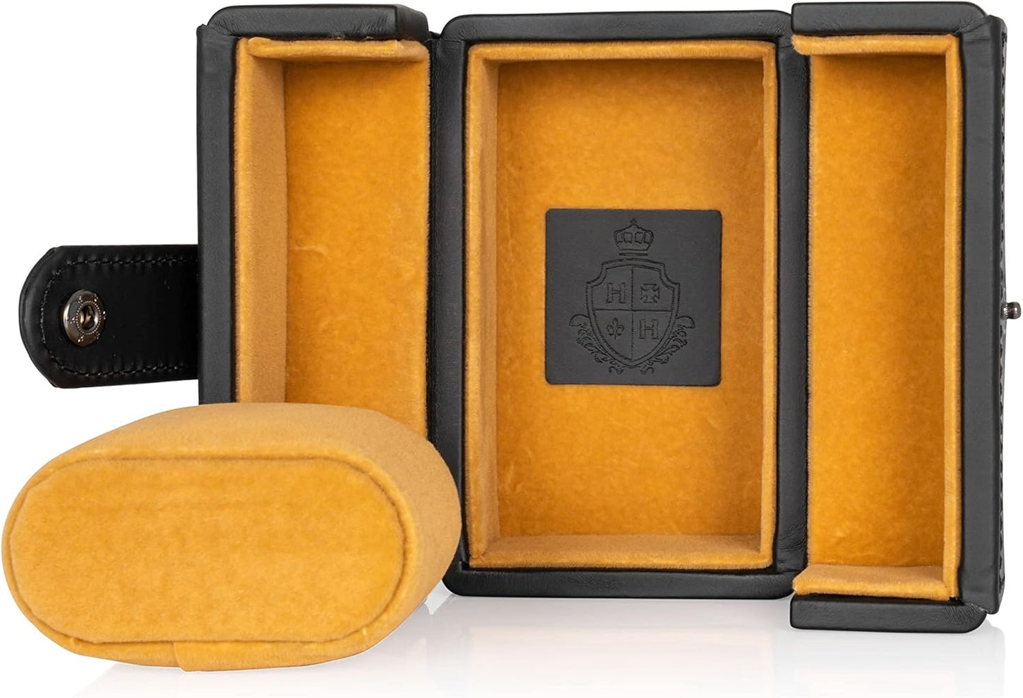 Single Travel Watch Case - Vintage Inspired - Exterior, Soft Microfiber Lining, Fits Up to 42mm Watches - Vegan Leather - Reliable Storage for Home or Travel