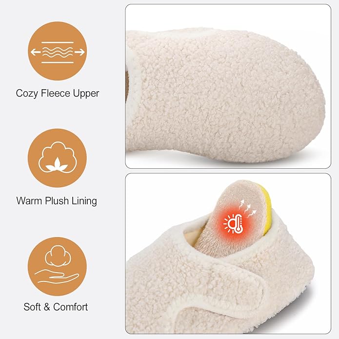 Ultrafun House Slippers for Women Men Slip on Barefoot Slippers Socks Soft Lightweight Rubble Sole House Shoes Indoor/Outdoor
