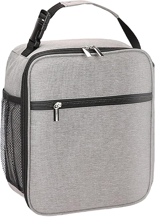 Insulated Lunch Bag for Men and Women, Leakproof Lunch Box with Mesh Pockets for Work, Gym, Travel or Camping, Lightweight and Easy Clean