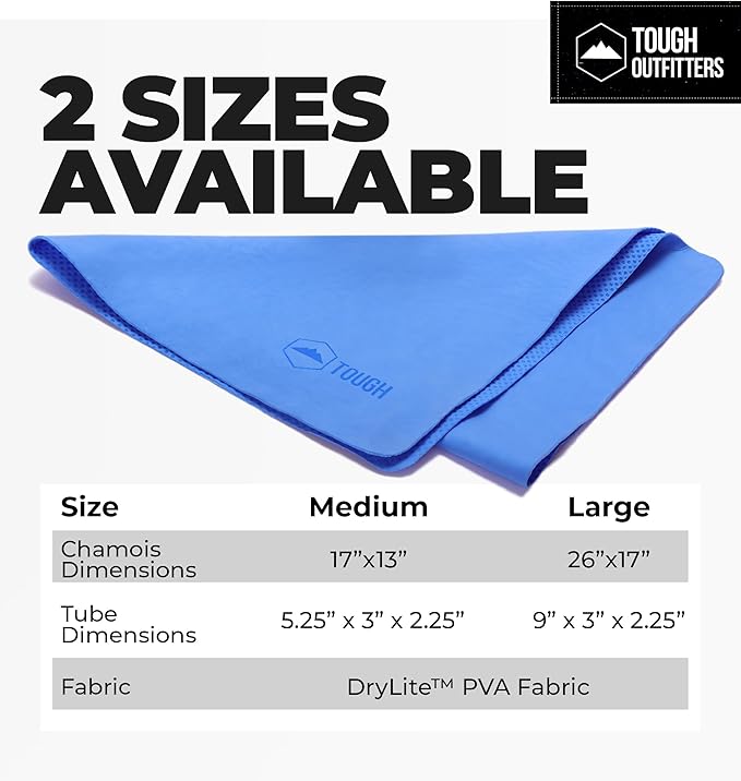 Tough Outfitters Quick Dry Towel - Travel Towel Fast Drying Lightweight - Compact Microfiber Towels for Body Camping Swim Beach Camp Backpacking - Quick Dry for Swimmers