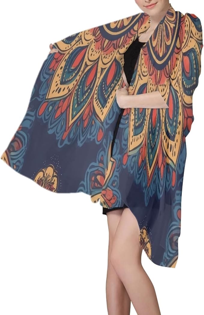 Oversized Lightweight Thin Beach Towel Compact Sandproof Fast Dry Clearance Towels Sand Free Pool Travel Essentials Accessories Women Men Adult Gifts Size S, Boho Flower Print Blue Brown