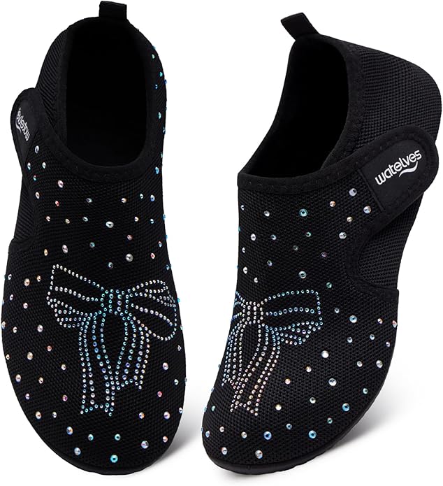 WateLves Water Shoes for Women Men Swim Beach Aqua Socks House Slippers Quick Dry Barefoot Travel Shoes with Adjustable Magic Tape for Pool Diving Boating Yoga
