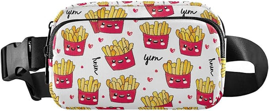 Kawaii Potato Franch Fries Fanny Pack for Women Men Water Resistant Fashion Waist Packs with Adjustable Strap Belt Bag for Travel Workout Jogging Hiking 21219321