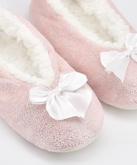 Panda Bros Slipper Socks for Women Grippers, Fuzzy Cozy Fleece Slipper Socks, Soft, Warm House Slippers