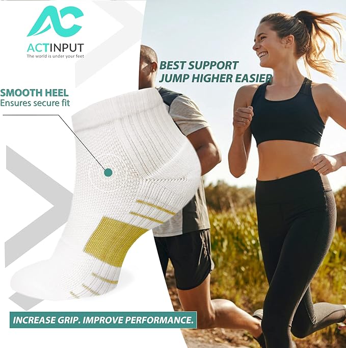 ACTINPUT Compression Socks Plantar Fasciitis for Women Men - 8-15 mmHg Best for Athletic,Support,Flight Travel,Nurses,Hiking