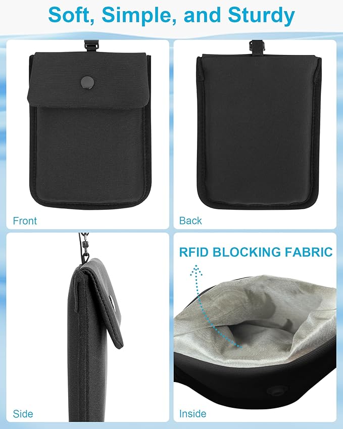 RFID-Blocking Travel Bra Wallet, Hidden Money Pouch with Adjustable Elastic Strap, Ideal Secret Pocket Protect Your Passport Credit Cards Valuables