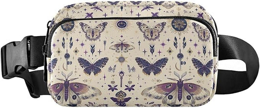 Celestial Butterfly Fanny Pack for Women Men Water Resistant Fashion Waist Packs with Adjustable Strap Belt Bag for Travel Workout Jogging Hiking 21220453