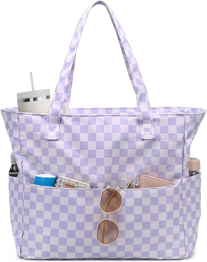 LEDAOU Large Beach Bag Women Waterproof Sandproof Zipper Beach Tote Pool Bag for Swim Gym Grocery Travel with Wet Pocket | Waterproof, Sandproof, Zipper, Pool, Gym, Grocery