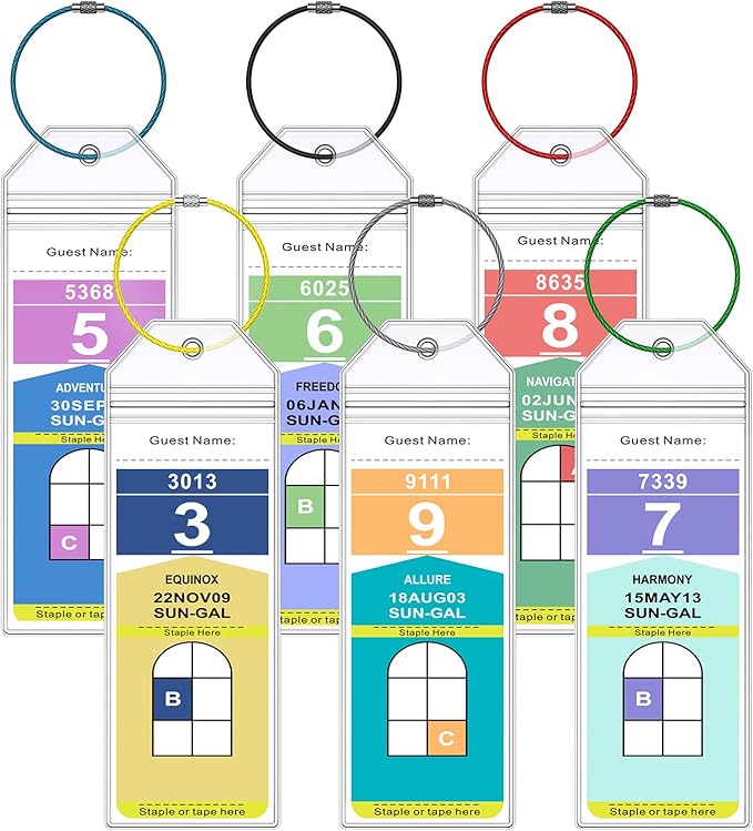 Cruise Luggage Tag Holder for Royal Caribbean Ships & Celebrity, 6Pack Clear Tags Cruise Travel Essentials for 2025-2026