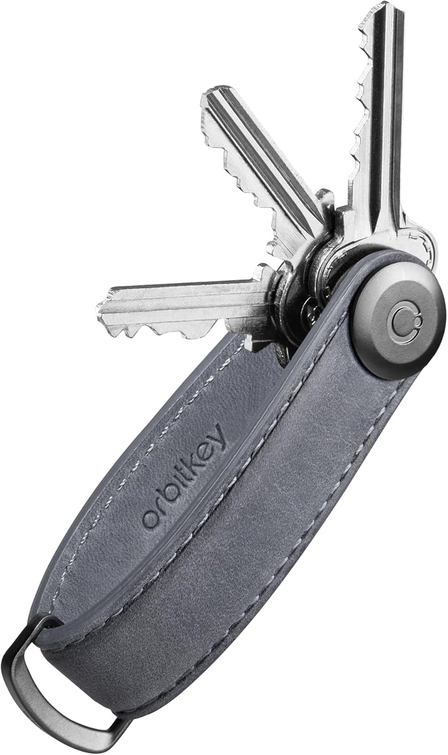 Orbitkey Crazy Horse Leather Key Organizer | Quiet Profile | Holds up to 7 Keys