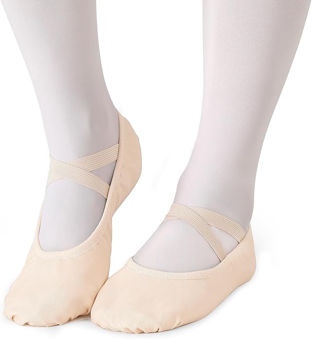 TXJ Sports Ballet Shoes for Women Girls, Women's Ballet Slipper Canvas Dance Shoes Split Sole Yoga Dance Flats
