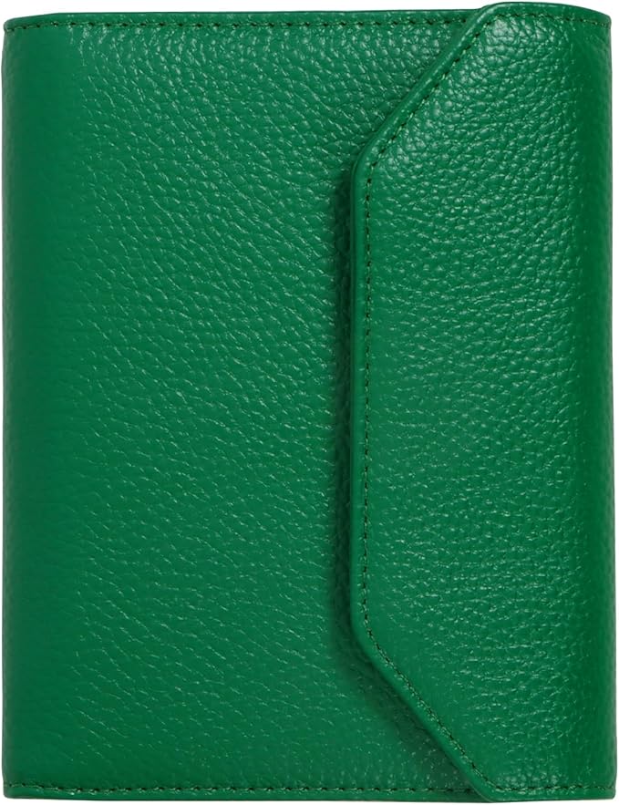 Leather Passport Holder for Travel,Rfid Passport Holder Protect Your Card Security,Passport Book Holder for Women,Travel Wallet with Cards & Pen Slots,Boarding Pass,Zipper Cash Pocket(Green)