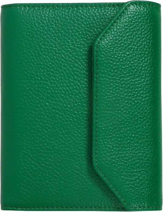 Leather Passport Holder for Travel,Rfid Passport Holder Protect Your Card Security,Passport Book Holder for Women,Travel Wallet with Cards & Pen Slots,Boarding Pass,Zipper Cash Pocket(Green)