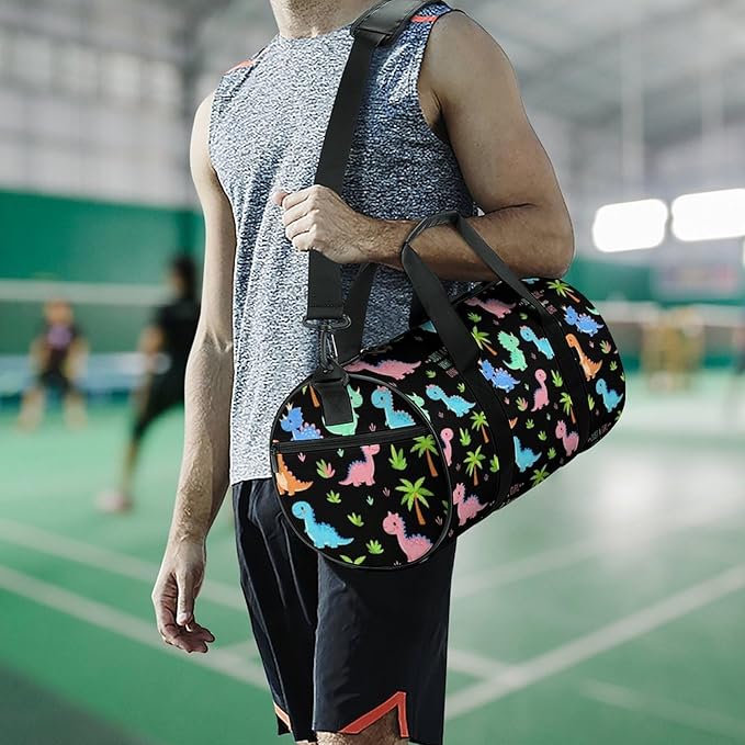 Workout Lightweight Duffel Bags Just A Girl Who Loves Cartoon Dinosaurs Basketball Football Weekender Bag Foldable Gym Travel Bags for Men Women