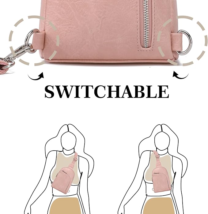 Haytijoe RFID Anti-Theft Sling Bag for Women, Small Crossbody Travel Purse with Locking Zippers, Lightweight Everyday Bag