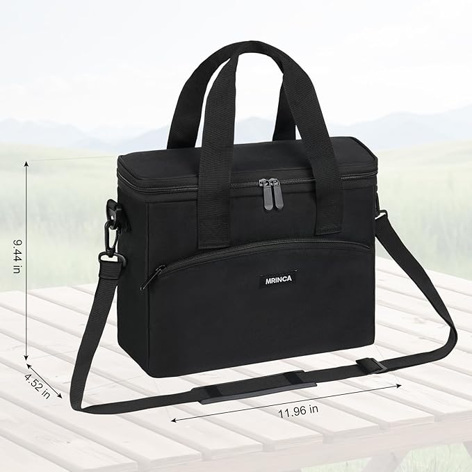 3 Cup Reusable Insulated Drink Carrier, Collapsible & Portable with Leak-Proof Design, Adjustable Dividers & Luggage Strap, Beverage Caddy Holder for Travel, Delivery, Commute