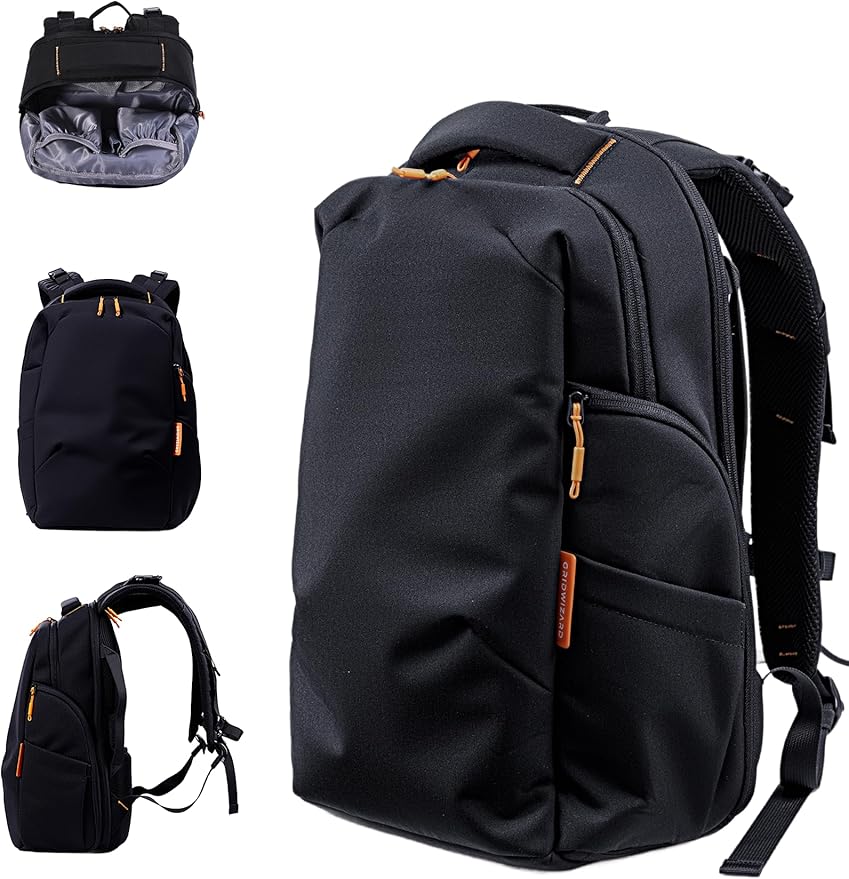 BABELIO Grid Wizard Diaper Bag Backpack - Multi Function Waterproof Diaper Bag, Travel Essentials Baby Bag with Insulated Bottle Holders, Baby Shower Gifts, Black