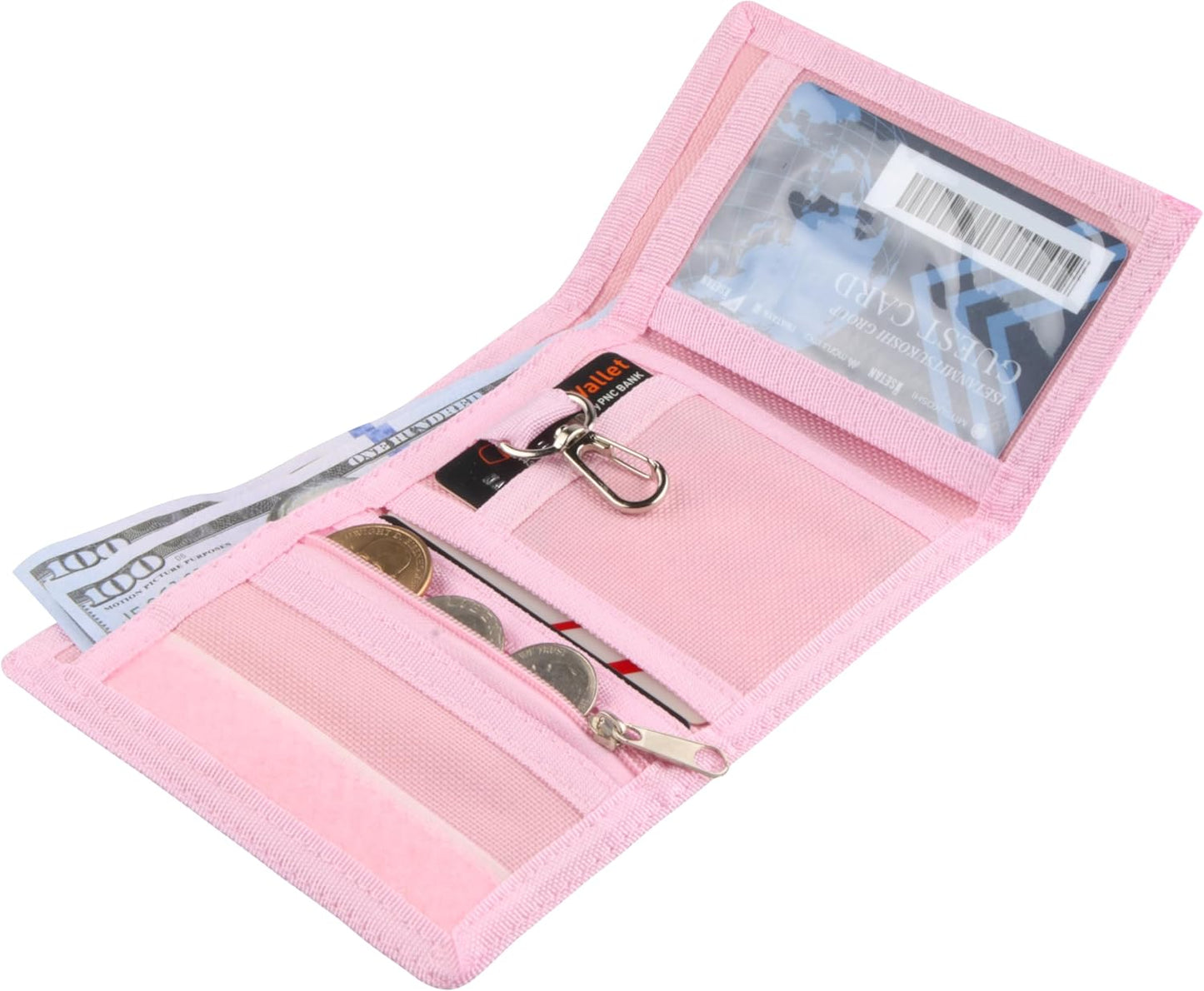 NEICY RFID Blocking Canvas Wallet for Men and Women - Camo Trifold Outdoor Sports Wallets with Magic Sticker for Teen Kids (Rainbow1)