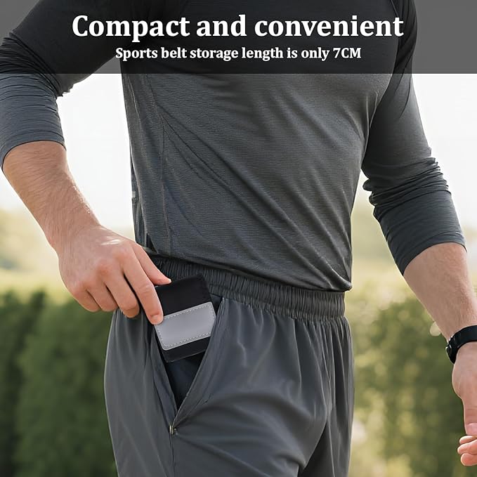 Running Belt for Women Men with Water Bottle & Cooling Towel,Waterproof Running Bag with Adjustable Extension Strap & 3 pocket, Reflective Belt Waist Pack for Hiking, Jogging & Travel (Black, Medium)