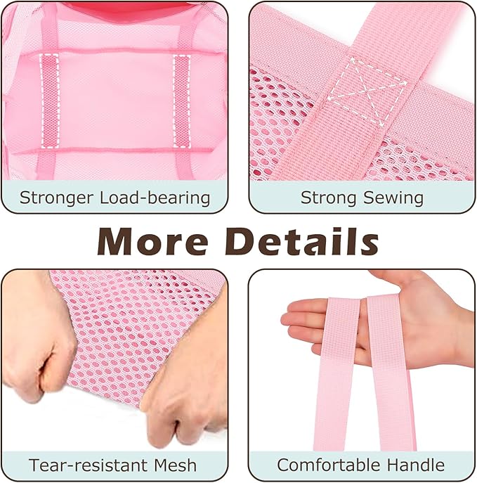 Mesh Beach Bag with Zipper, Large Beach Tote for Women, Toys Pool Swim Bag Travel Vacation Cruise Essentials