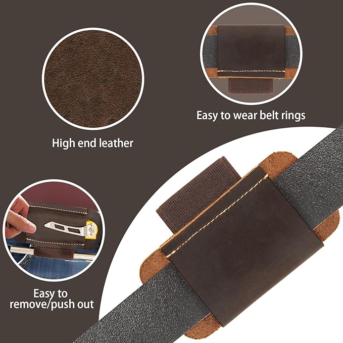 Leather Knife Sheath for Belt,Knife Sheath,Horizontal Carry Pocket Knife Holder,EDC Belt Organizer,Compact Draw Knife Holster,EDC Pocket Organizer,Sheath for Folding Knife