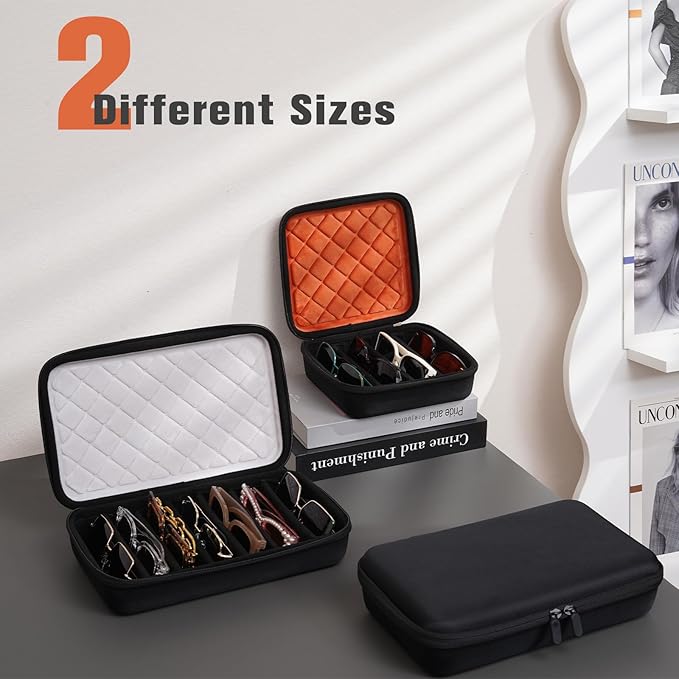 ProCase Hard Shell Travel Sunglasses Organizer, Portable Multiple Glasses Case for Travelling