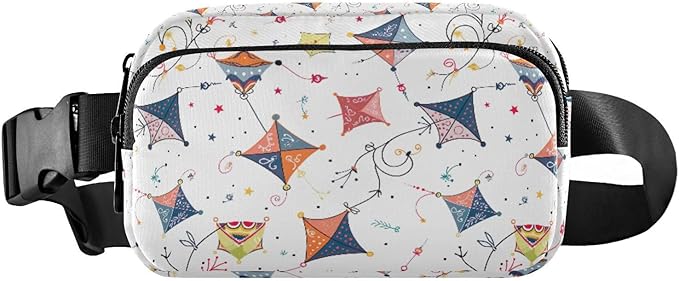 Colorful Kites Fanny Pack for Women Men Water Resistant Fashion Waist Packs with Adjustable Strap Belt Bag for Travel Workout Jogging Hiking 21219018