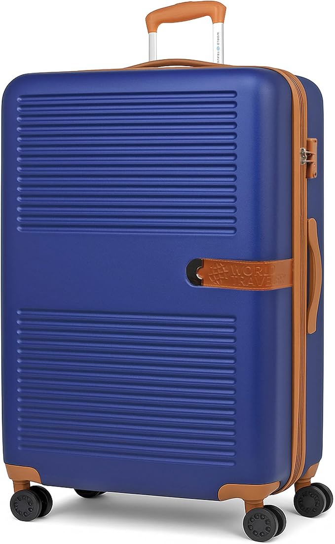 World Traveler Garland Lightweight Hardside 28-Inch Expandable Spinner Luggage with TSA Lock - Navy