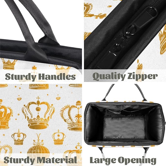 Crown Overnight Weekender Bag for Women Men Travel Duffel Bags Waterproof Luggage Carry on Sports Yoga Gym Bag