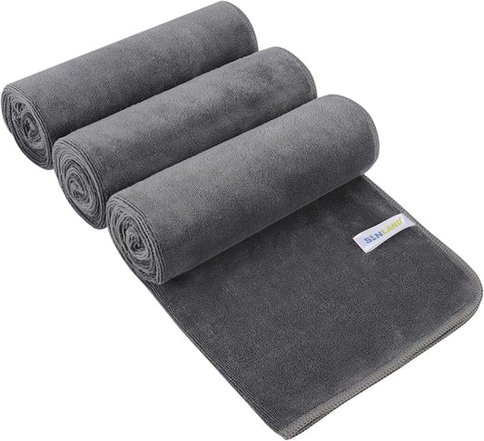 SINLAND Microfiber Gym Towels Super Absorbent Compact Travel Workout Towel Quick Dry Camping Sweat Towel for Sports Beach Swimming Backpacking Hiking and Yoga Men Women 16 Inch X 32 Inch