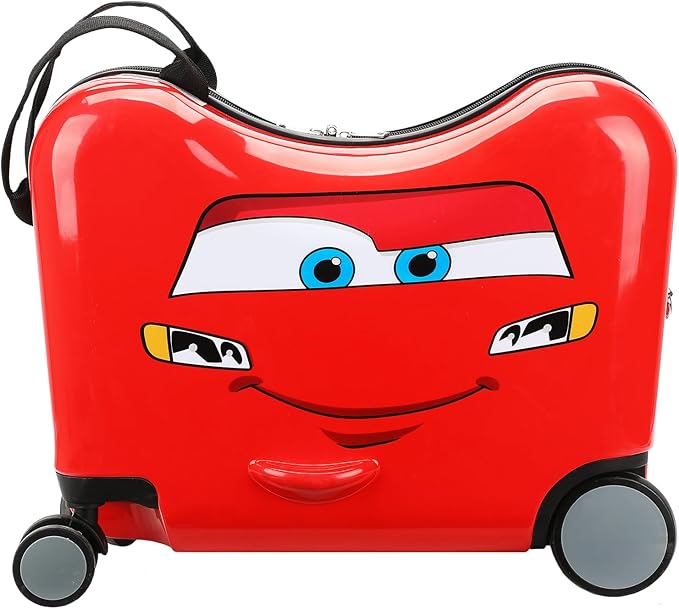 Disney's Cars Lightning McQueen Ride-On 18" Suitcase For Kids & Toddlers