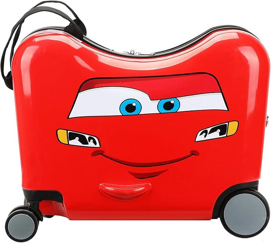 Disney's Cars Lightning McQueen Ride-On 18" Suitcase For Kids & Toddlers