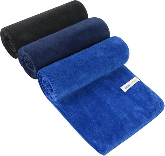 SINLAND Microfiber Gym Towels Super Absorbent Compact Travel Workout Towel Quick Dry Camping Sweat Towel for Sports Beach Swimming Backpacking Hiking and Yoga Men Women 16 Inch X 32 Inch