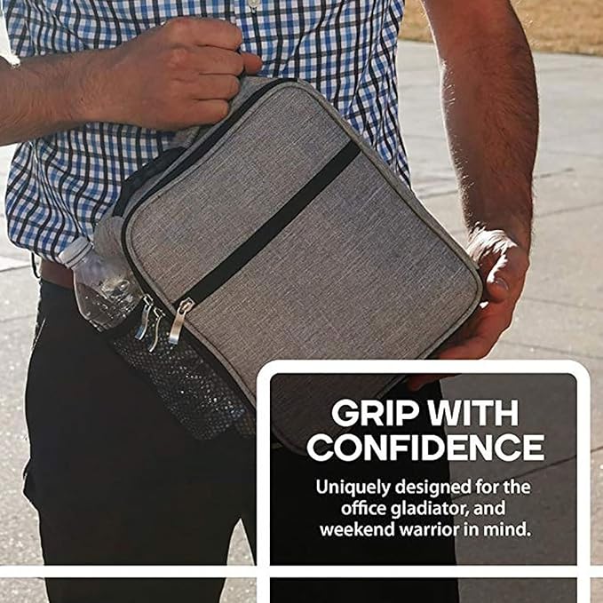 Insulated Lunch Bag for Men and Women, Leakproof Lunch Box with Mesh Pockets for Work, Gym, Travel or Camping, Lightweight and Easy Clean