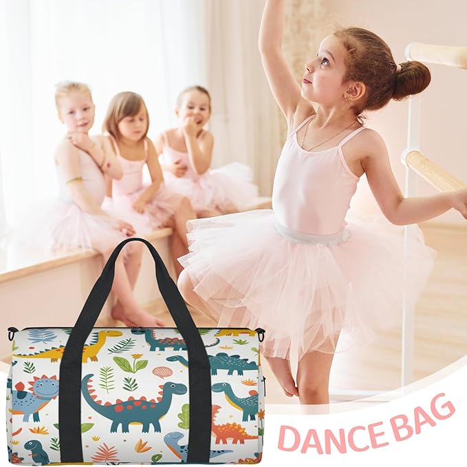 Funny Dinosaur Pattern Travel Duffle Bag for Women Men, Overnight Weekender Bag, Carry on Tote for Sport Gym