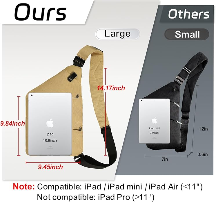 Anti Theft Crossbody Travel Bags Mens Sling Bag Over the Shoulder Bags for Women Gifts for Travelers