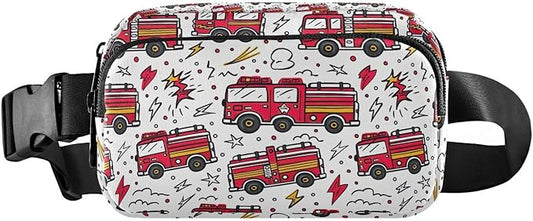 Kawaii Fire Engine Fanny Pack for Women Men Water Resistant Fashion Waist Packs with Adjustable Strap Belt Bag for Travel Workout Jogging Hiking 21220270